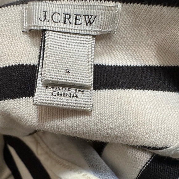 Jcrew three-quarter sleeve cream/beige and black top size small - Picture 8 of 8